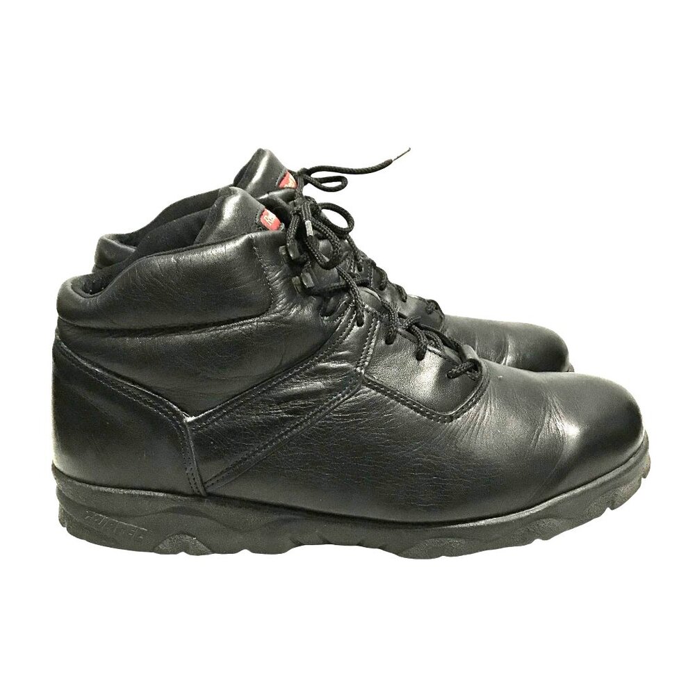 RED WING Mens 13 Black Leather Soft Toe Lace Up Work Boot